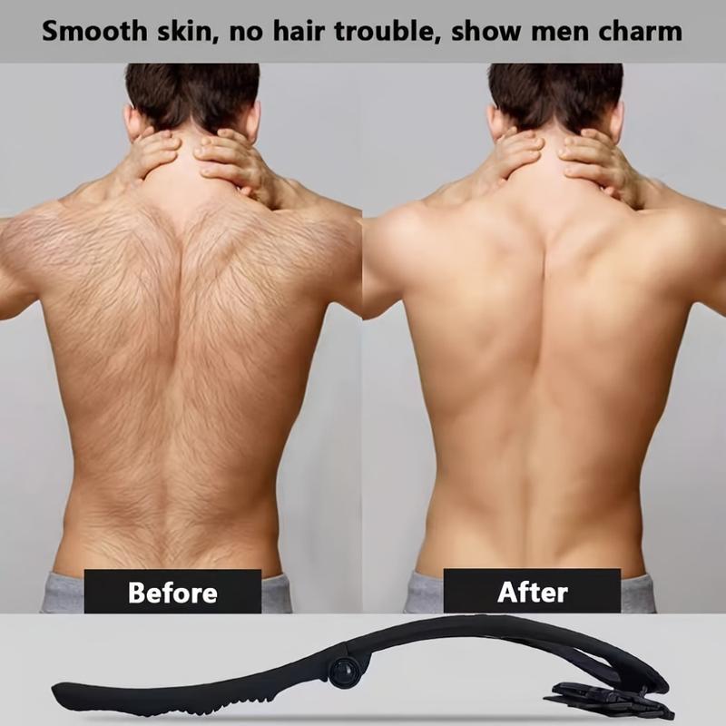 Back Shavers For Men: The DIY Back Hair Shaver For Men With Safety Blade Technology & Ergonomic Handle, Wet Or Dry Shaving (Extra Blades Included)