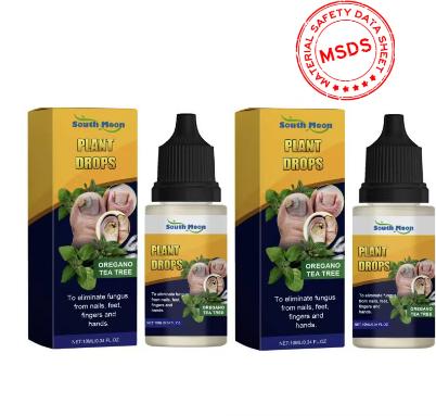 South Moon Plant Drops - Plant Drops for Nails Care, Oregano Tea Tree, Tea Tree and Oregano Oil for Toenail 10 ml 0.34 Fl.oz