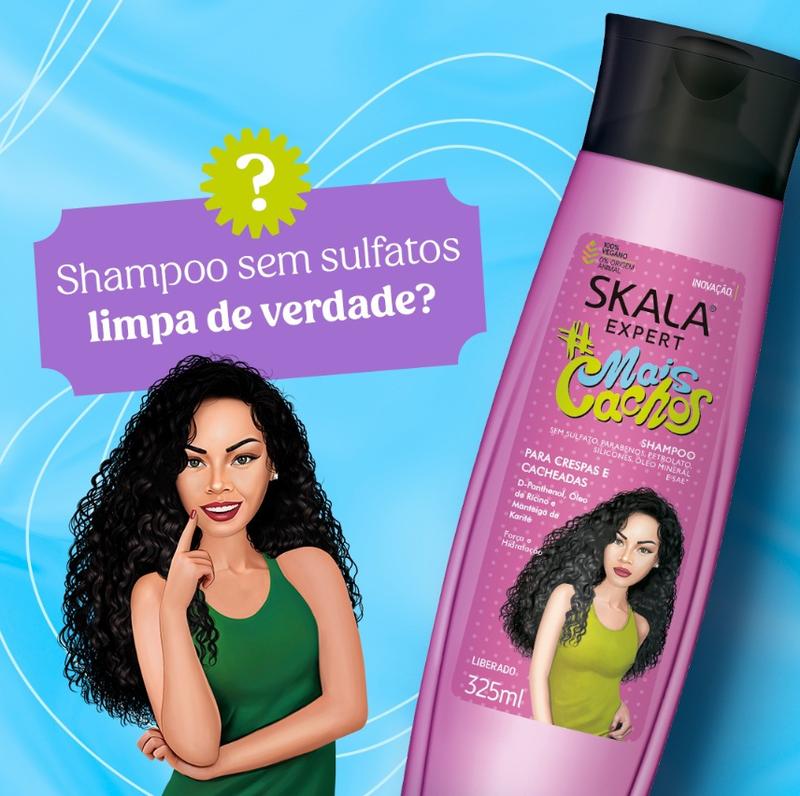 Skala Expert Mais Cachos Shampoo and Condicional Kit - 325 ml - 100% Vegan