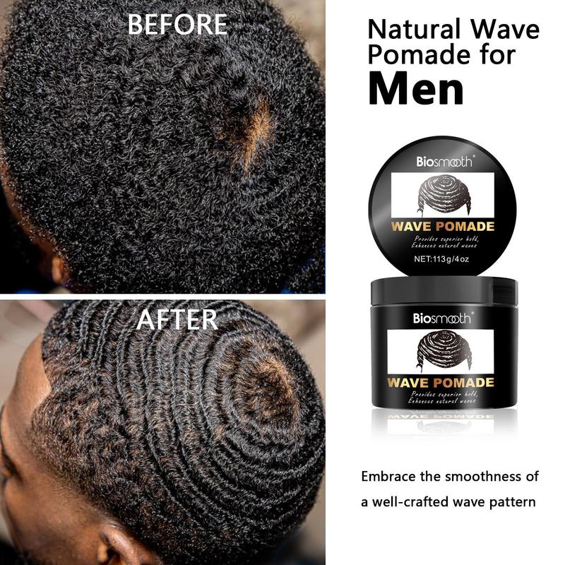 Moisturizing Wave Pomade, Hair Styling Pomade for Men, Hair Care Product for Dry & Damaged Hair, Professional Hair Styling Product for Men, Hair Products