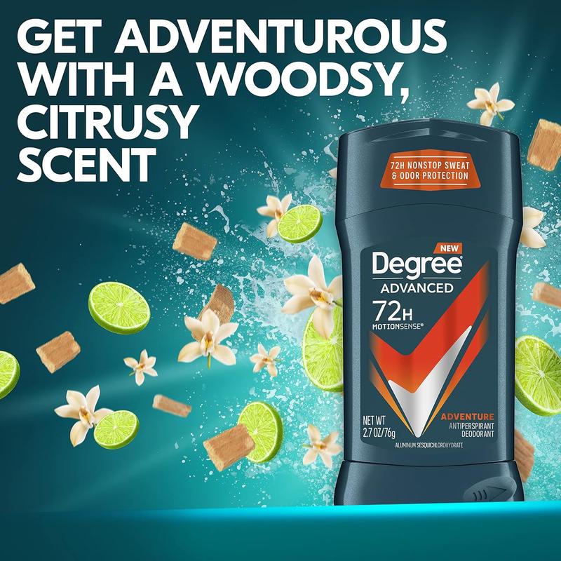 Men Antiperspirant Deodorant Adventure Freshness and Odor Protection Deodorant for Men 2.7 Oz, (Pack of 4) Woodsy, Stick