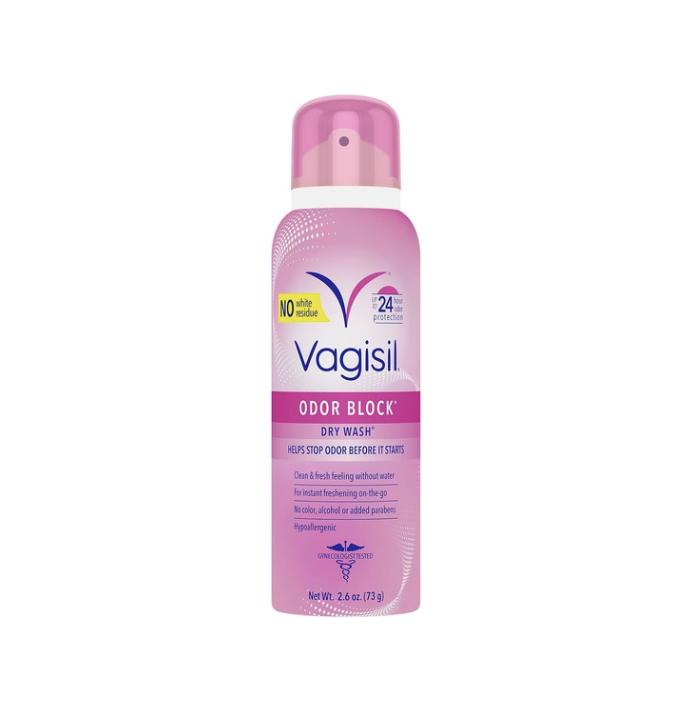 Vagisil Odor Block Dry Wash Spray for Feminine Hygiene - Gynecologist Tested, Hypoallergenic, 2.6 Ounces (Pack of 1) - Comfort Cosmetic Deodorant