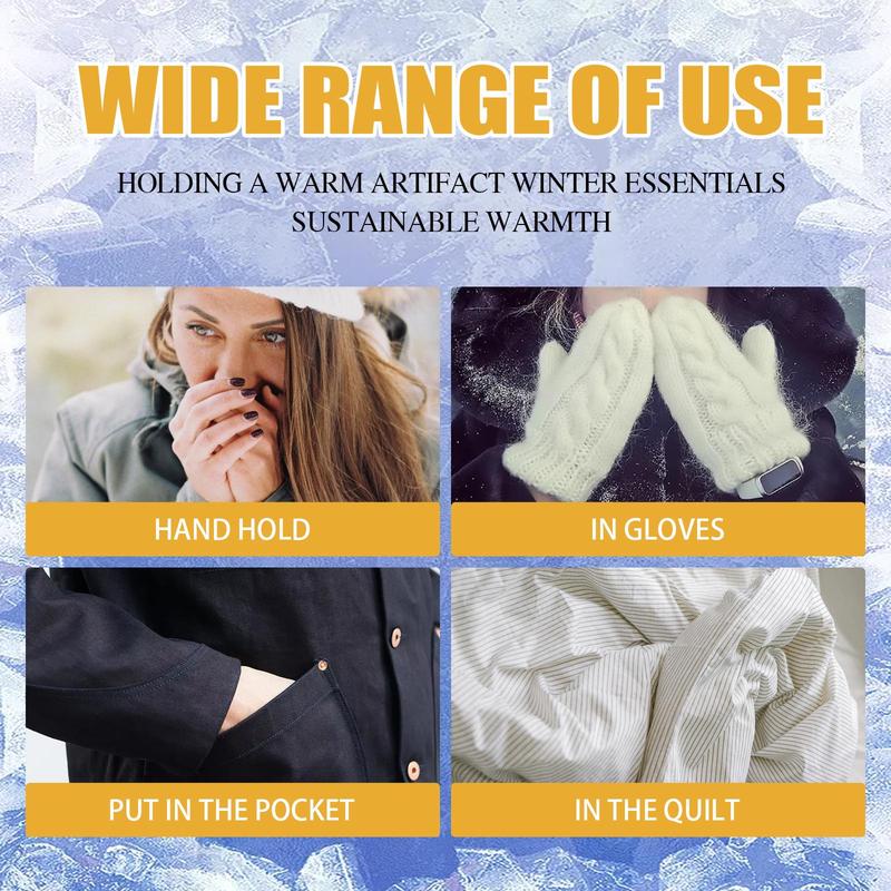 Portable Hand Warmer Pack, 10pcs set Disposable Self Heating Hand Warmer, Winter Warm Patch for Home, Office, Outdoor, Travel