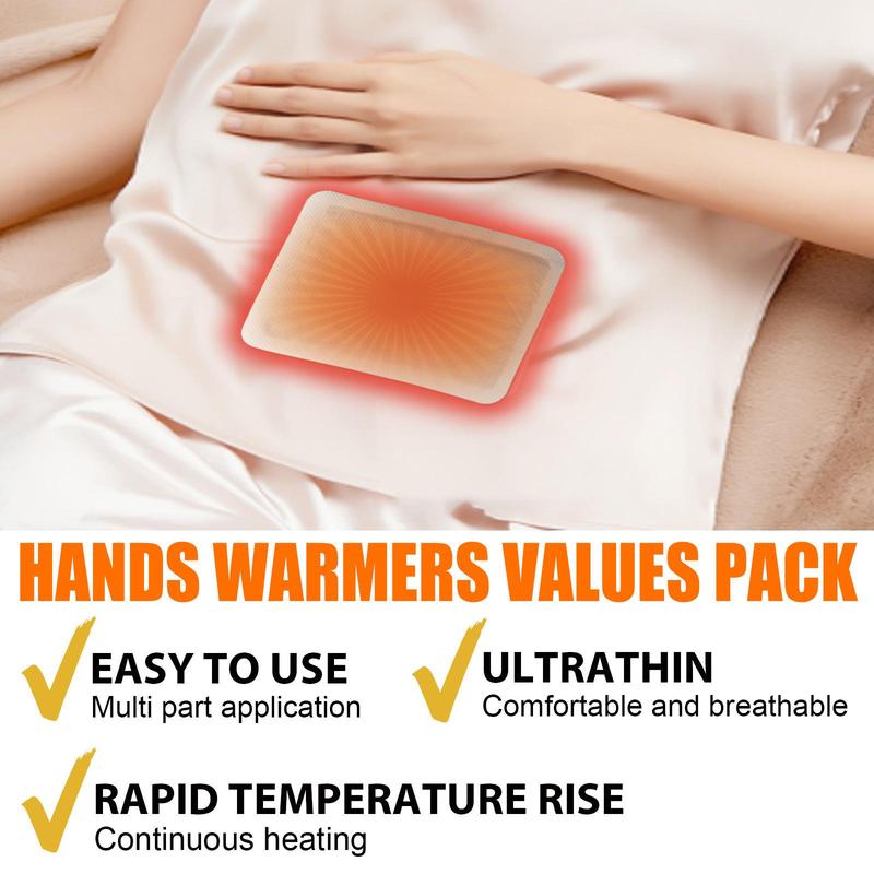 Portable Hand Warmer Pack, 10pcs set Disposable Self Heating Hand Warmer, Winter Warm Patch for Home, Office, Outdoor, Travel