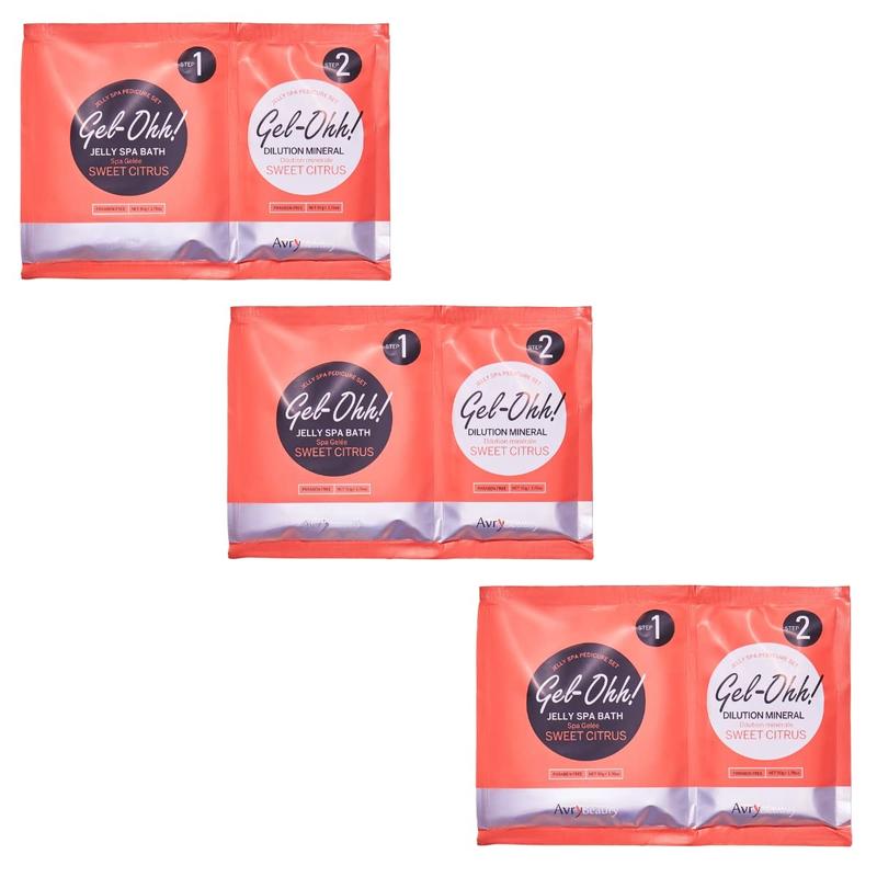 Gel-Ohh Jelly  Bath 3 pack,  Glow, Clean Scented, Aloe Infused, Jelly Pedicure, Salon , Pedicure, Salon Pedi, Relaxation, Heat & Aroma , Foot Care