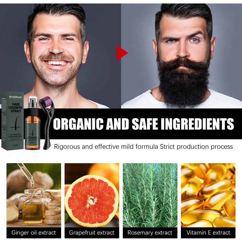 Beard Oil Plus Roller Set Nourishing Beard Amino Acid Oil Control (30ml)