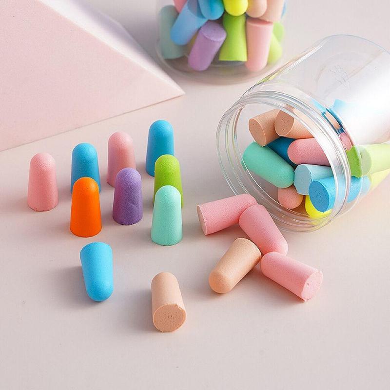 24pcs Foam Earplug With Clear Storage Container, Portable Ear Plugs for Home Outdoor Travel, Sleeping Supplies