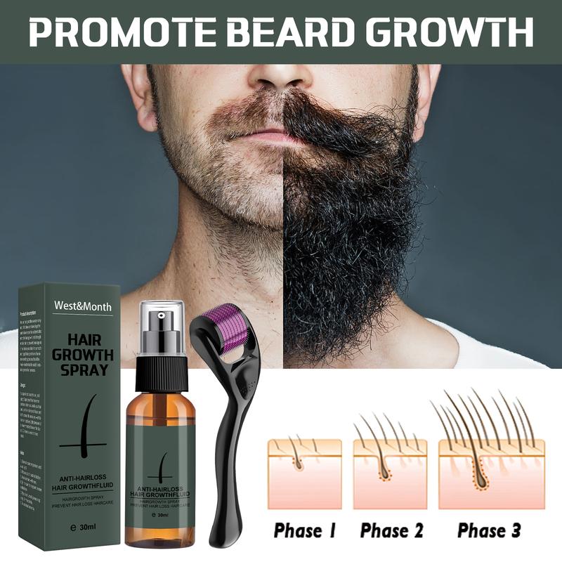 Beard Oil Plus Roller Set Nourishing Beard Amino Acid Oil Control (30ml)