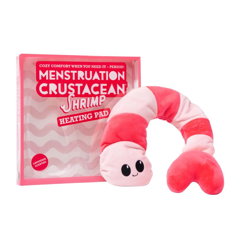 Menstruation Crustacean Shrimp: Microwavable Lavender Scented Heating Pad for Period Cramps and Body Aches Gift