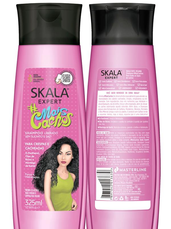 Skala Expert Mais Cachos Shampoo and Condicional Kit - 325 ml - 100% Vegan