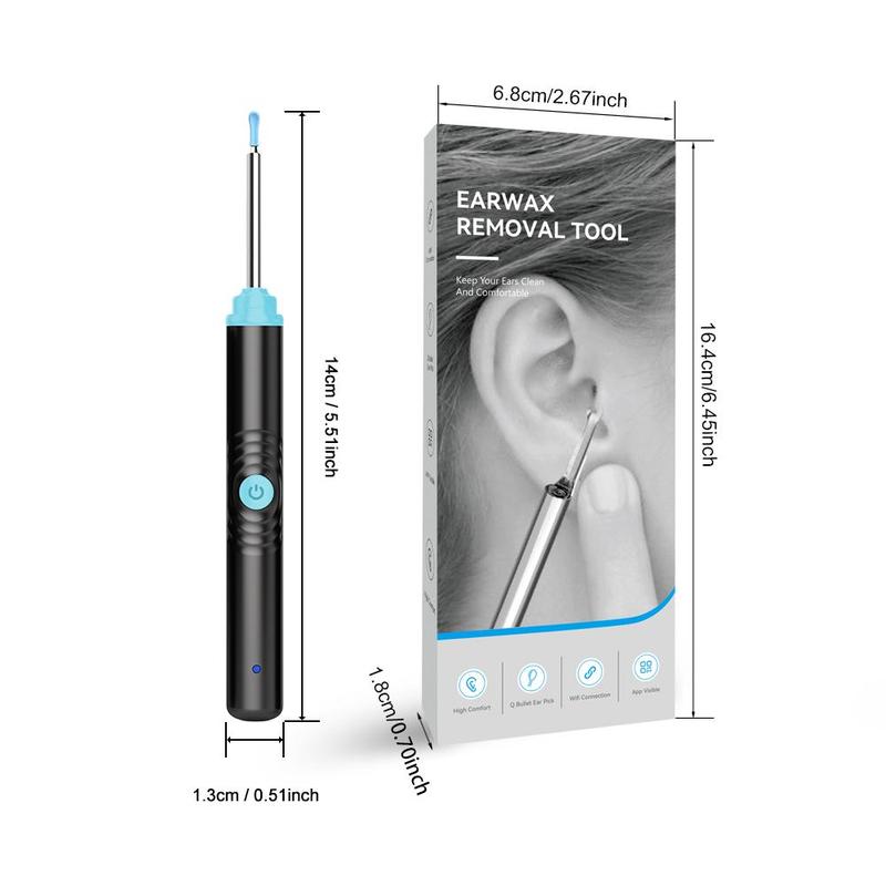 Silicone Ear Care Kit, HD Visual Ear Wax Removal Tool with Camera,1296P HD Camera Ear Cleaner, Birthday Party Gifts, Christmas Gifts ear spoon box ear