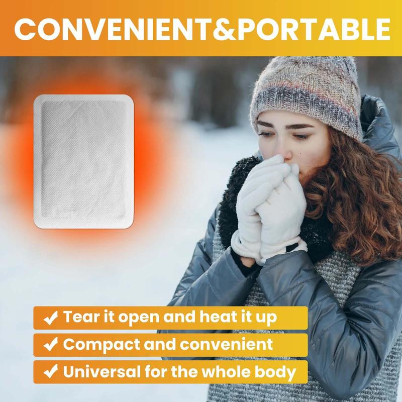 Portable Hand Warmer Pack, 10pcs set Disposable Self Heating Hand Warmer, Winter Warm Patch for Home, Office, Outdoor, Travel