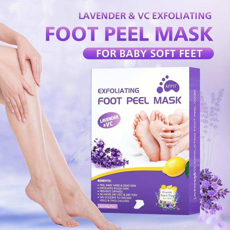 Exfoliating Foot Mask, 5 Pairs Lavender Scented Foot Peelers, Foot Dead Skin Remover, Body Care Products