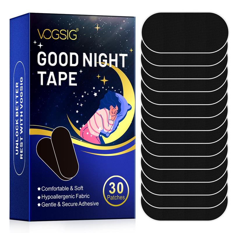 VOGSIG Good Night Patch, 30pcs Reduce Snoring and Other Conditions, Mild Formula, Suitable for Sleeping Use, Closed Mouth Patch, Effectively Prevent Mouth Convex, Thick Lips, Lips Deformation and Other Conditions Caused By Mouth Opening During Sleep