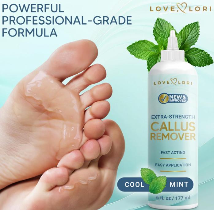 Callus Remover for Feet (Extra Strength) Foot Scrubber for Dead Skin Callus Gel - Professional Pedicure Foot Spa Essential, 6oz