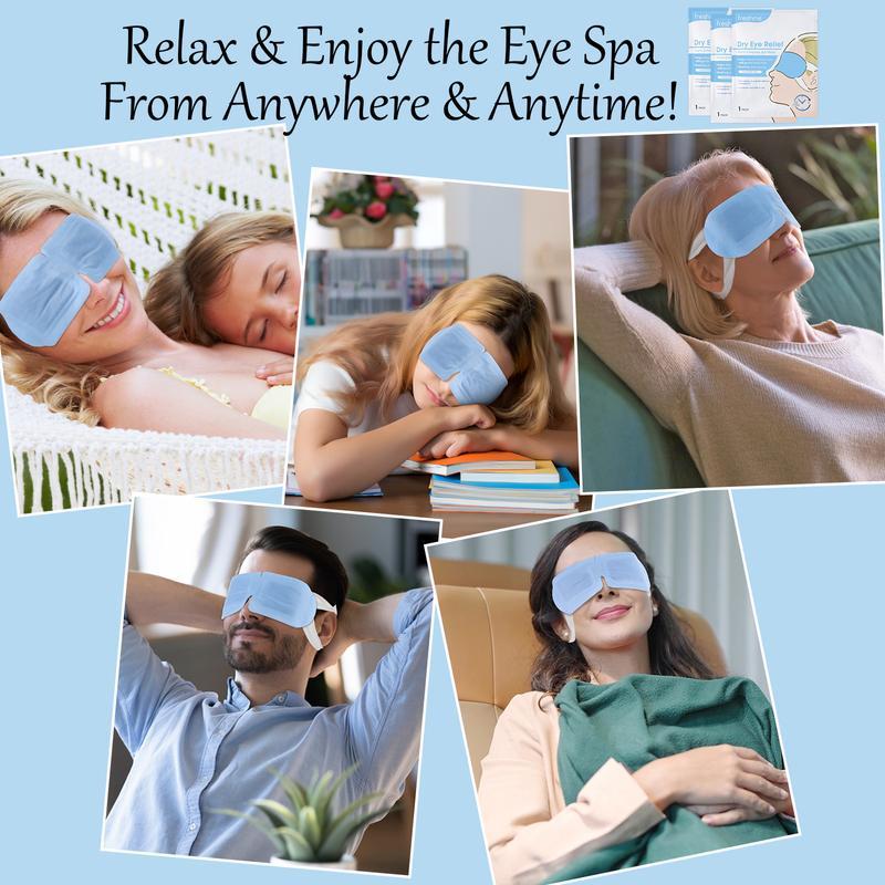 10pcs Steam Eye Mask for Dry Eye Relief, Spa Warming Compression for Relaxing Sleep, Automatic Heating, Reduces Puffiness and Dark Circles