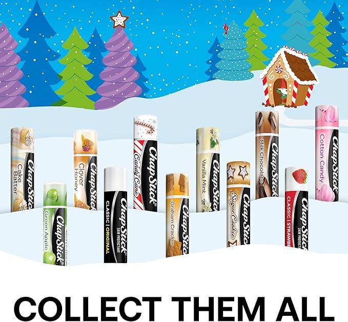 ChapStick 12 Days of Christmas Advent Calendar Lip Balm Gift Set - 0.15 Oz