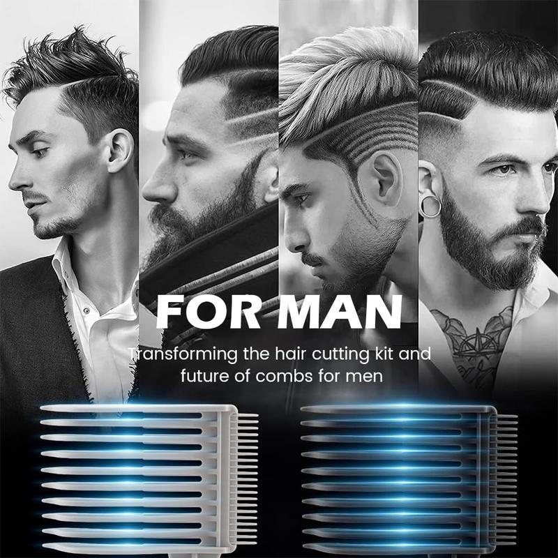 [ Limited Halloween Sale ] 2pcs Fade Comb, Professional Barber Comb, Barber Cutting Comb Men's Fade Combs Tool For Home or Salon or Professional Use, Curved Positioning Flat Top Hair Comb Barber Supplies