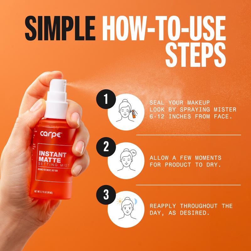 Instant Matte Setting Spray - Makeup Cosmetic for Long-Lasting Finish