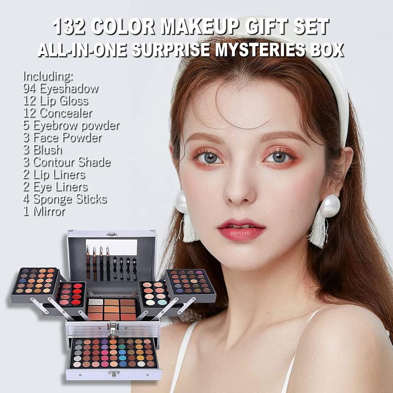 132 Color All in One Makeup Kit,Professional Make up Kits,Makeup Set for Teen Girls,Makeup Palette,Makeup Palette,Multicolor Eyeshadow Kit