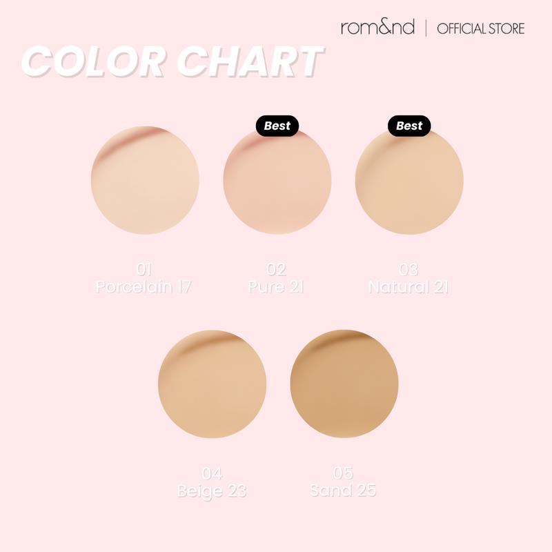 [rom&nd Official Shop] rom&nd Bare Water Cushion 2PCS (5 Shades)