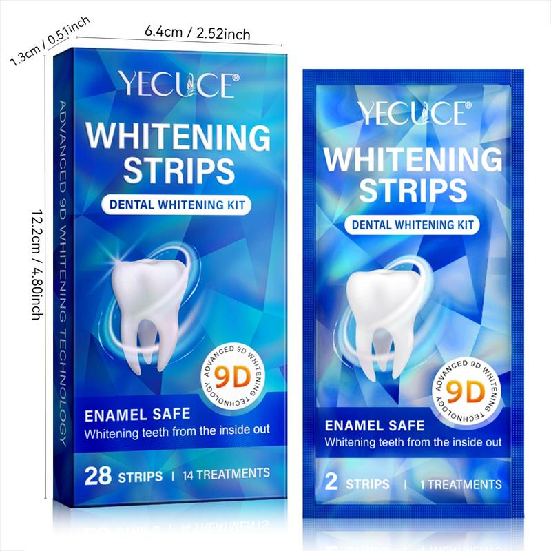 Teeth Brightening Strips for Christmas Gift, 1 Box Teeth Brightening Sticker, Oral Care Strips for Men & Women, Dental Care Products for Home & Travel