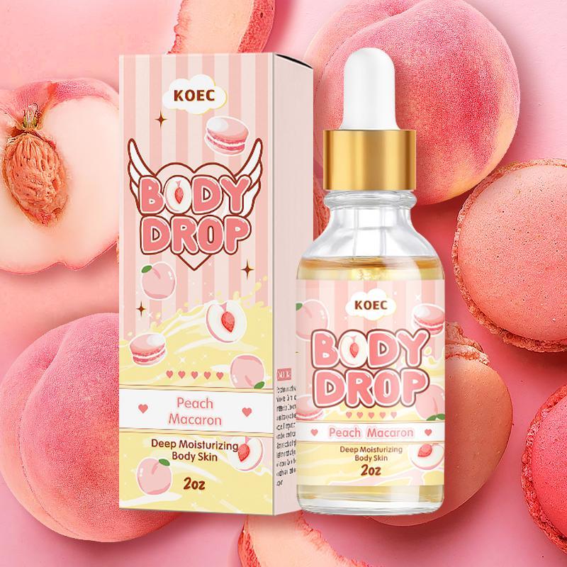 Peach Body Scrub & Body Oil Set, 2 Counts set Exfoliating Body Scrub & Moisturizing Body Oil, Body Care Set for Women & Girls