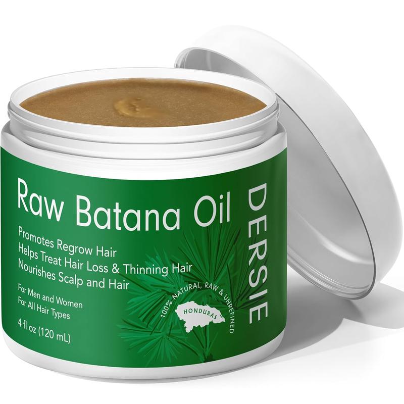 Raw Batana Oil for Hair Growth:  Batana Oil Sourced from Honduras - Promotes Thicker & Stronger Hair for Women & Men 4 FL OZ