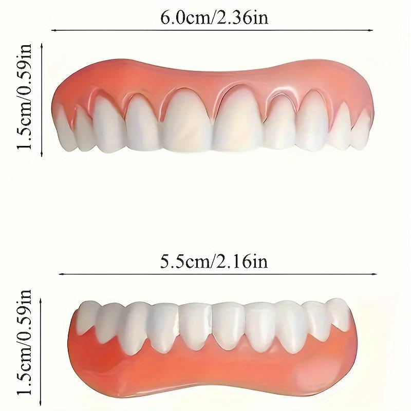 2PC Silicone Reline Denture Set, Creating A Perfect Smile For You, Suitable For Multiple Occasions: Suitable For Various Social Occasions-Suitable For Various Tooth Shapes And Universally Applicable-Easy Installation, No Complicated Steps Required