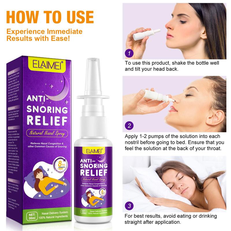 Anti Snoring Spray, 1 Count 2 Counts Sleeping Aid Spray, Natural Sleep Aid Spray, Nasal Care Product for Men & Women, Christmas Gift