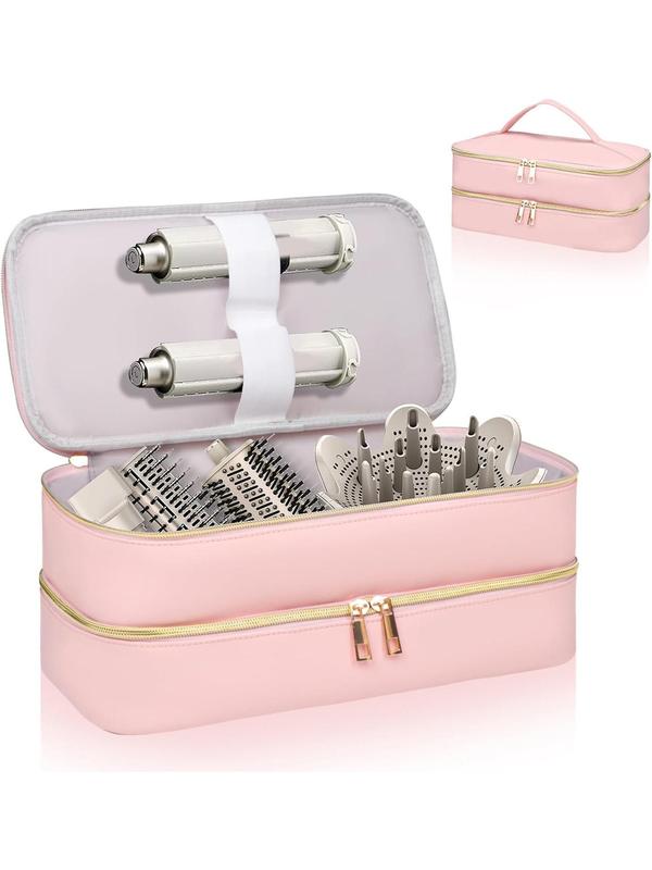 Portable Travel Case for Hair Dryer & Styling Tools, Double Layer Storage Space for Hair Accessories, Ideal Organizer for Revlon Styler, Durable and Fashionable Design