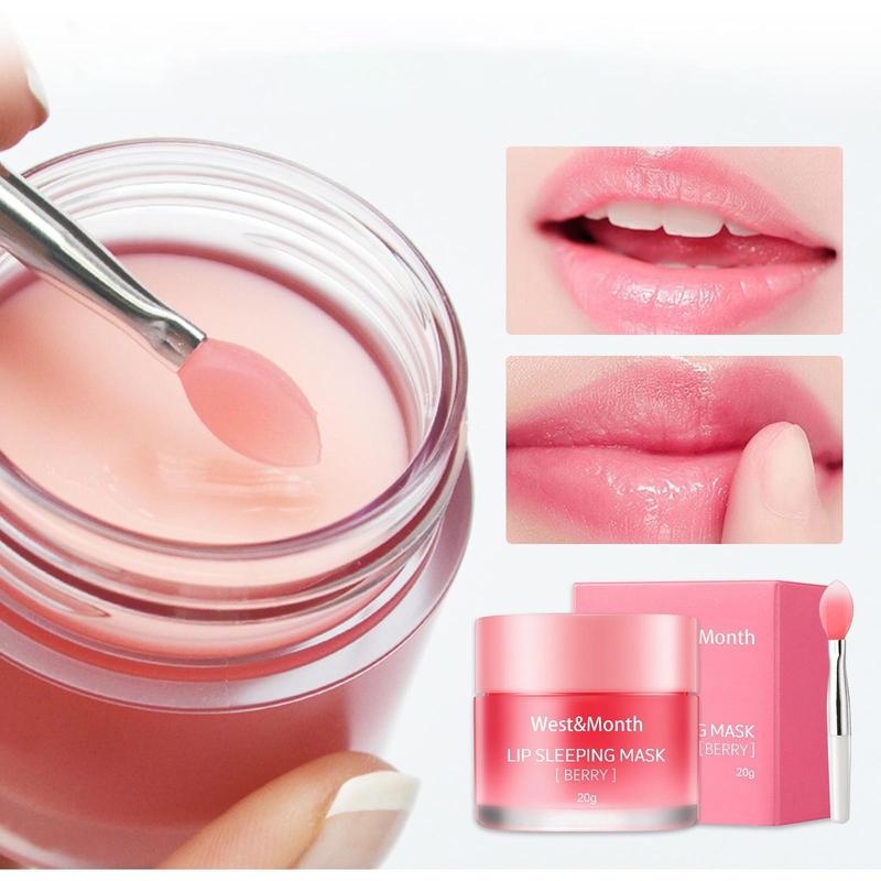 Night Sleeping Lip Mask, 2 Counts set Moisturizing Lip Mask, Hydrating Lip Care Mask, Lip Care Product for Women & Girls