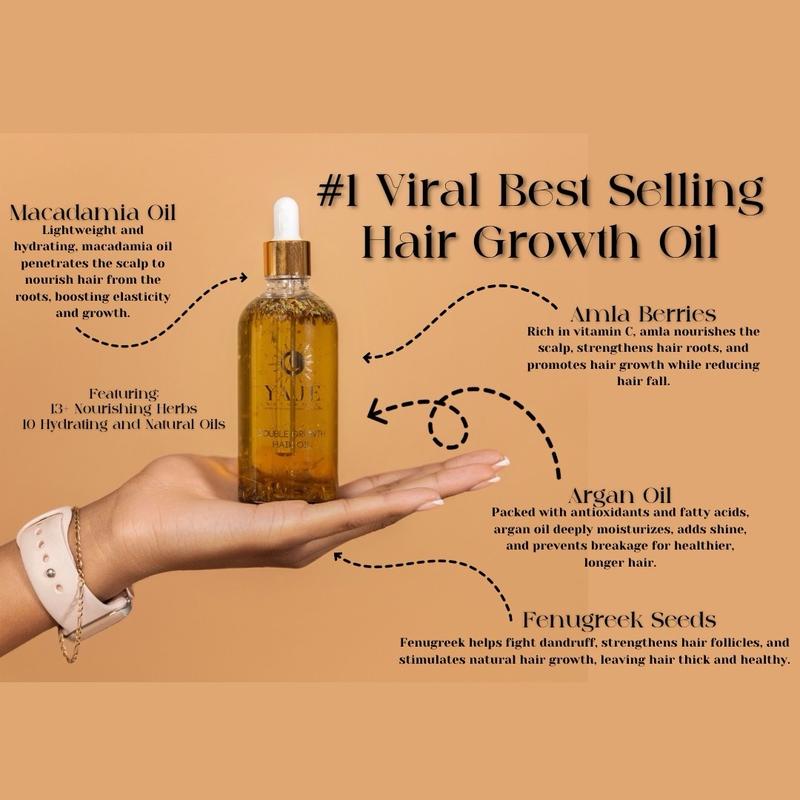 All Natural - DOUBLE GROWTH HAIR GROWTH OIL ( ALL NATURAL OILS , 13 + HERBS , 10 DIFFERENT OILS ) GROWS BALD SPOTS ! NO CHEMICALS , NO PRESERVATIVES , NO FRAGRANCE