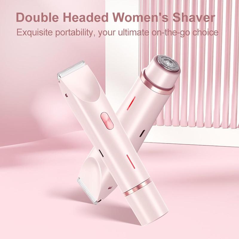 Electric Hair Trimmer for Women, 1 Box 2 in 1 Waterproof Wet & Dry Use Hair Trimmer & Accessories, Rechargeable Body Hair Shaver for Women, Christmas Gift, Mom Gifts