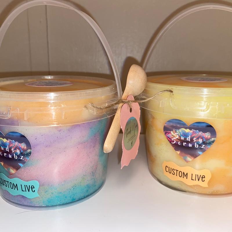 LIVE Only Foaming Sugar Scrub Custom Containers!