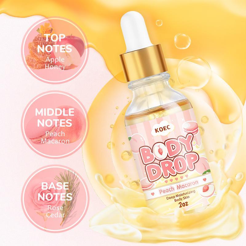 Peach Body Scrub & Body Oil Set, 2 Counts set Exfoliating Body Scrub & Moisturizing Body Oil, Body Care Set for Women & Girls