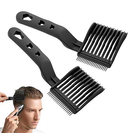 [ Limited Halloween Sale ] 2pcs Fade Comb, Professional Barber Comb, Barber Cutting Comb Men's Fade Combs Tool For Home or Salon or Professional Use, Curved Positioning Flat Top Hair Comb Barber Supplies