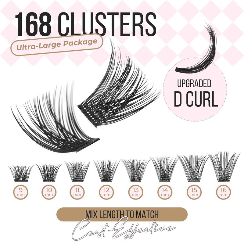 LASHVIEW DIY Clusters Lash KIT Natural Look With bond and seal remover