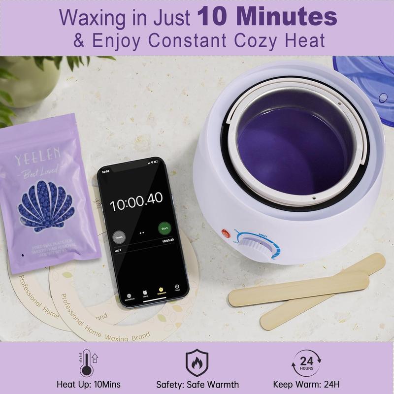 Waxing Kit for Women and Men, 1 Set Adjustable Temperature Waxing Machine with Accessories, Multiple Formulas Target Different Types Of Sensitive Skin