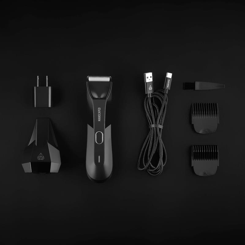 MANSCAPED® The Lawn Mower® 4.0, Electric Groin Hair Trimmer, Replaceable SkinSafe® Ceramic Blade Heads, Waterproof Wet Dry Clippers, Rechargeable, Wireless Charging, Male Hygiene Grooming Razor Adjustable Comfort