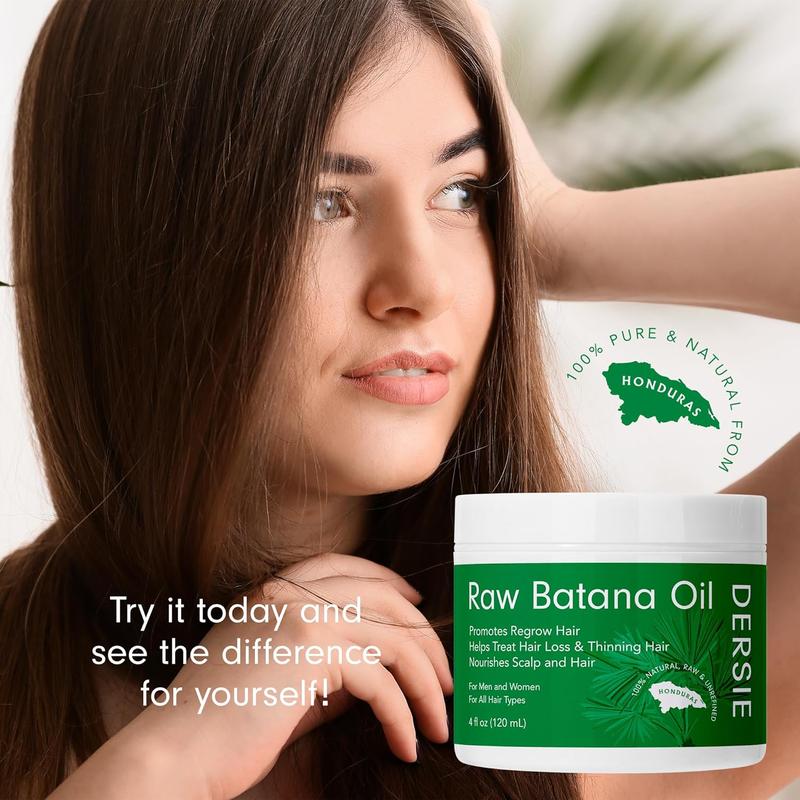 Raw Batana Oil for Hair Growth:  Batana Oil Sourced from Honduras - Promotes Thicker & Stronger Hair for Women & Men 4 FL OZ