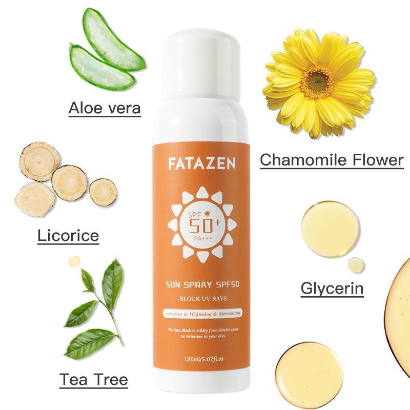 OEM Long Lasting Sun Screen Spray Protectores Solares Faciales Sun Spray Moisturizer Sun Block Spf 50+Anti Sunburn Sunscreen