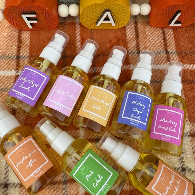 (Sweet and Gourmand) All New Body Gloss Oil with Luxury Fragrances for Comfort and Pampering