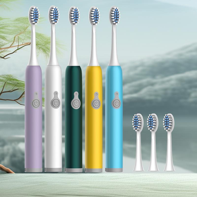 Electric Toothbrush Set, Rechargeable Electric Toothbrush with 4 Counts Brush Heads, Portable Toothbrush for Home & Travel