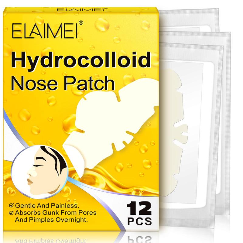 Hydrocolloid Nose Patch, 12pcs box Moisten and Protect The Nose Skin, Gentle and Skin Friendly, Absorb Gunk From Pores, Christmas Gift