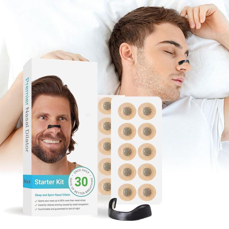 Anti-Snoring Nose Clip & Magnetic Nasal Strips Kit – Improve Breathing, Enhance Sports Performance and Sleep Quality