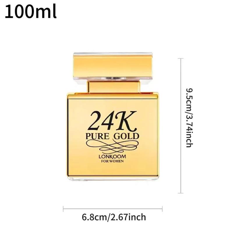 24k Gold EDP Perfume for Women, Sweet Vanilla and Soft Sweet Fruity Perfume, Fragrance for Women, Christmas Gift