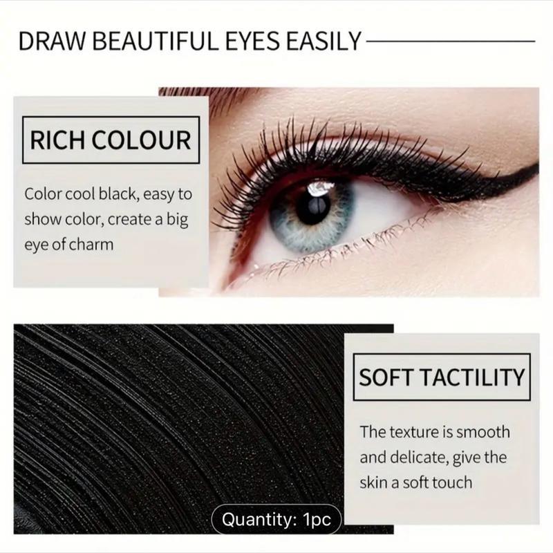 Long Lasting Eyeliner, 1 Count Waterproof Eyeliner Cream, Quick Drying Eyeline Pen, Easy to Apply for Eye Makeup, Professional Daily Makeup CosmeticAccessories