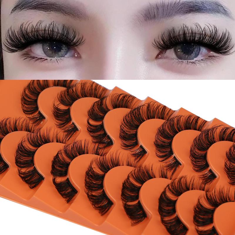 Natural Cluster Lashes Eyelash Extensions for Music Festival Makeup, 7 Pairs Summer D Curl Wig Lash Extension Kit, Russian Lash Artist Lashes, Eyelashes Extensions Makeup Product, Thick Lashes, Christmas Gift