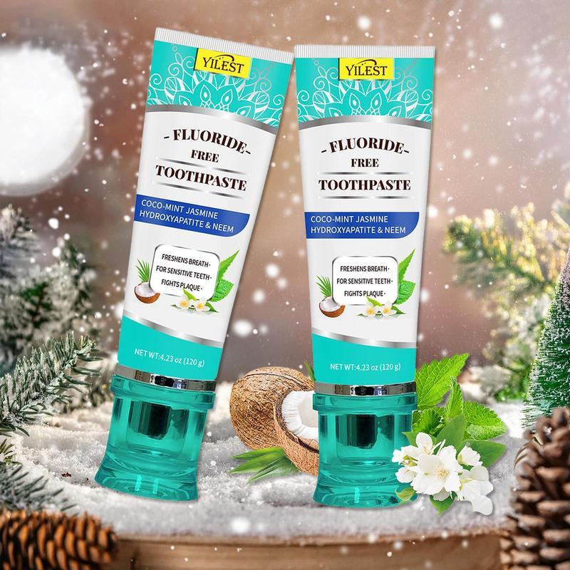 Coconut Oil Toothpaste, 1 Box 2 Boxes NaturaCocomint Jasmine Neem Toothpaste, FreshensBreath, Oral Care Toothpaste forAdults, Christmas Gifts